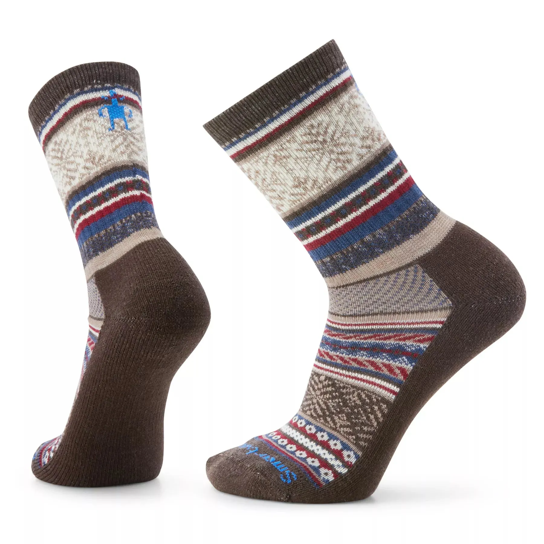 Smartwool Everyday Fair Isle Sweater Light Cushion Crew Socks - Chestnut