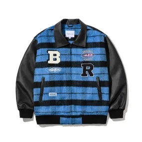 STAR B VARSITY JACKET STRIPE BLUE