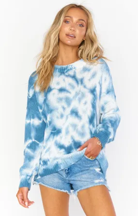 Sunday Sweater ~ Navy Tie Dye