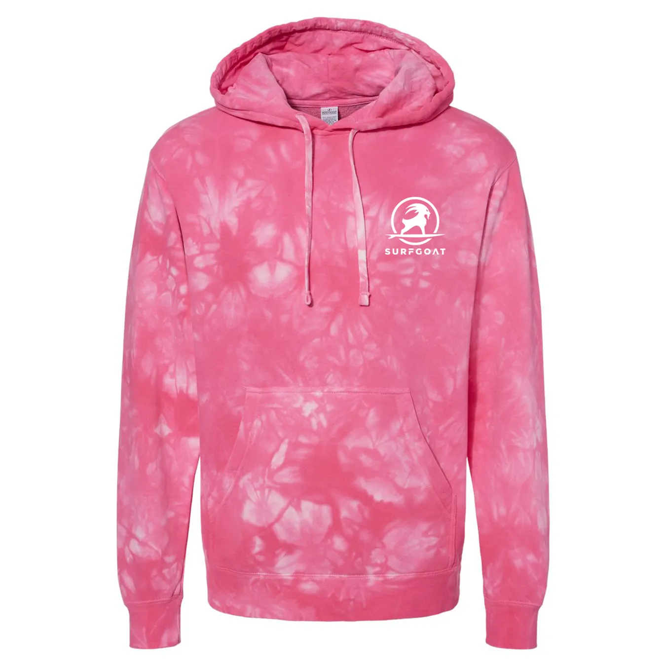 SURFGOAT "Barb" LUXE Pullover Hoodie -  (Pink Tie Dye)