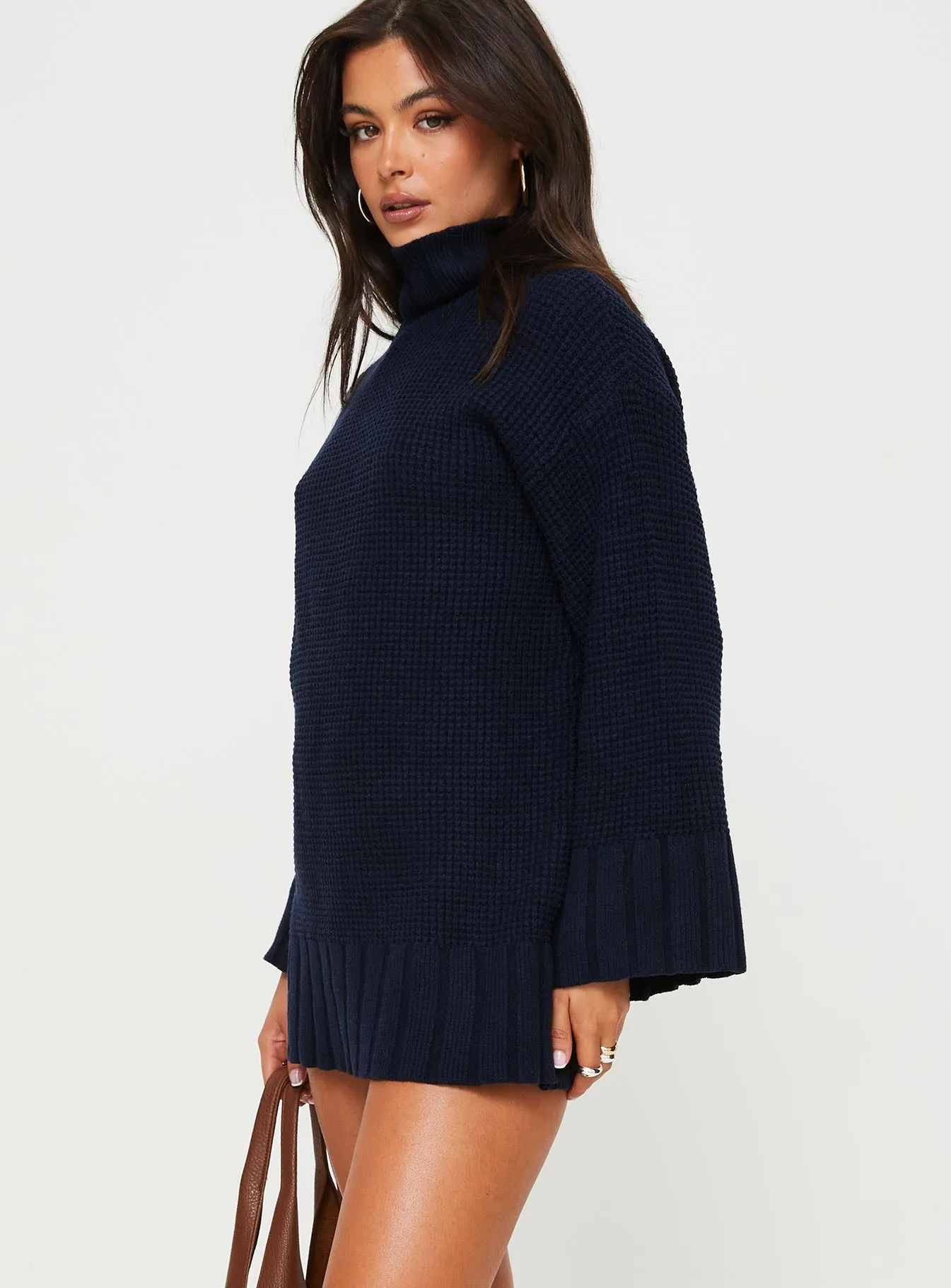 Tarin Knit Mini Dress Navy