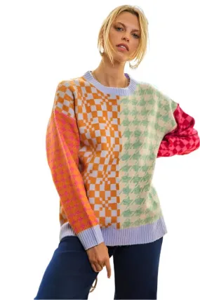 TEEK - Patchwork Oversized Color Sweater