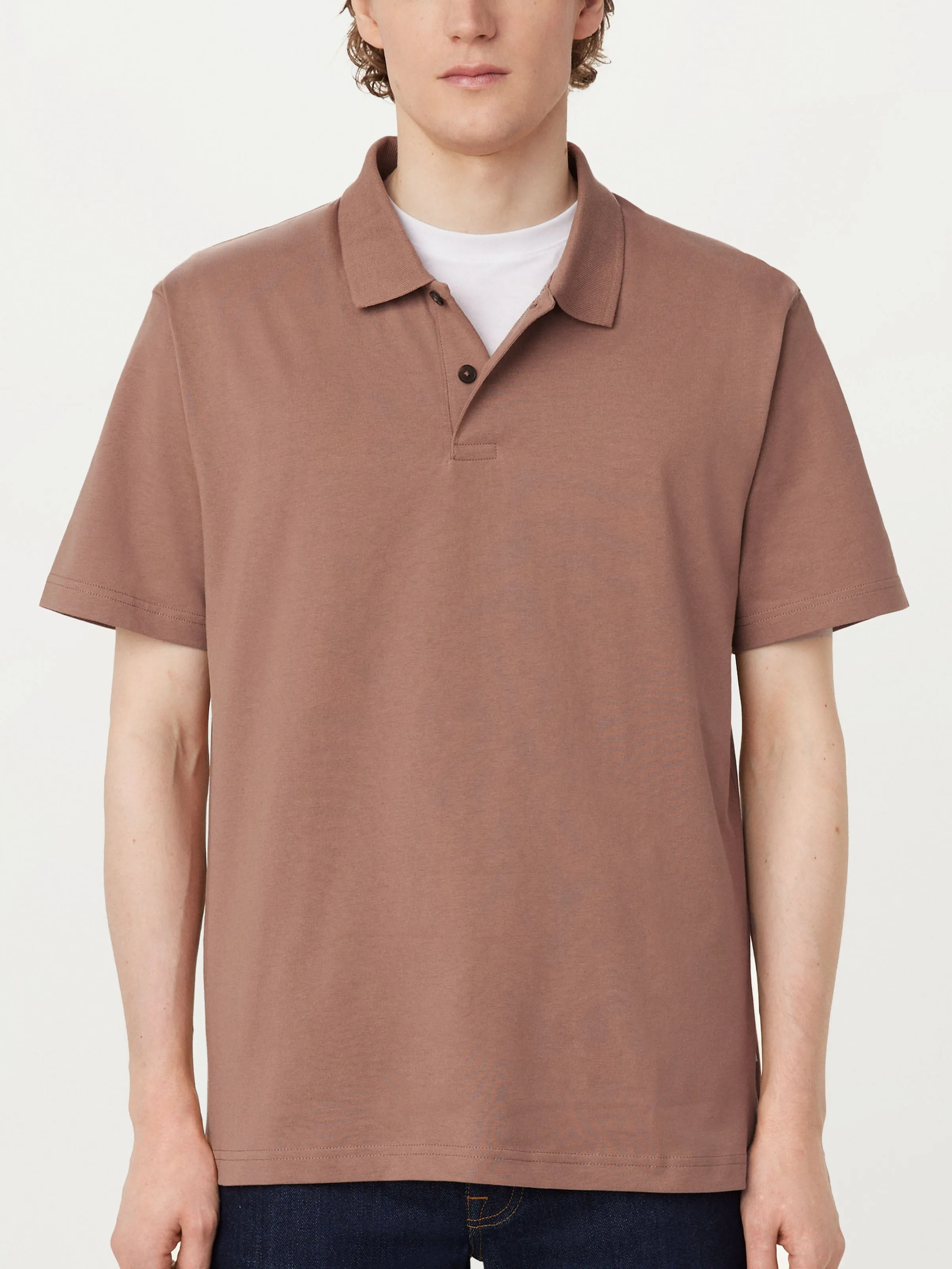 The Boxy Polo in Walnut