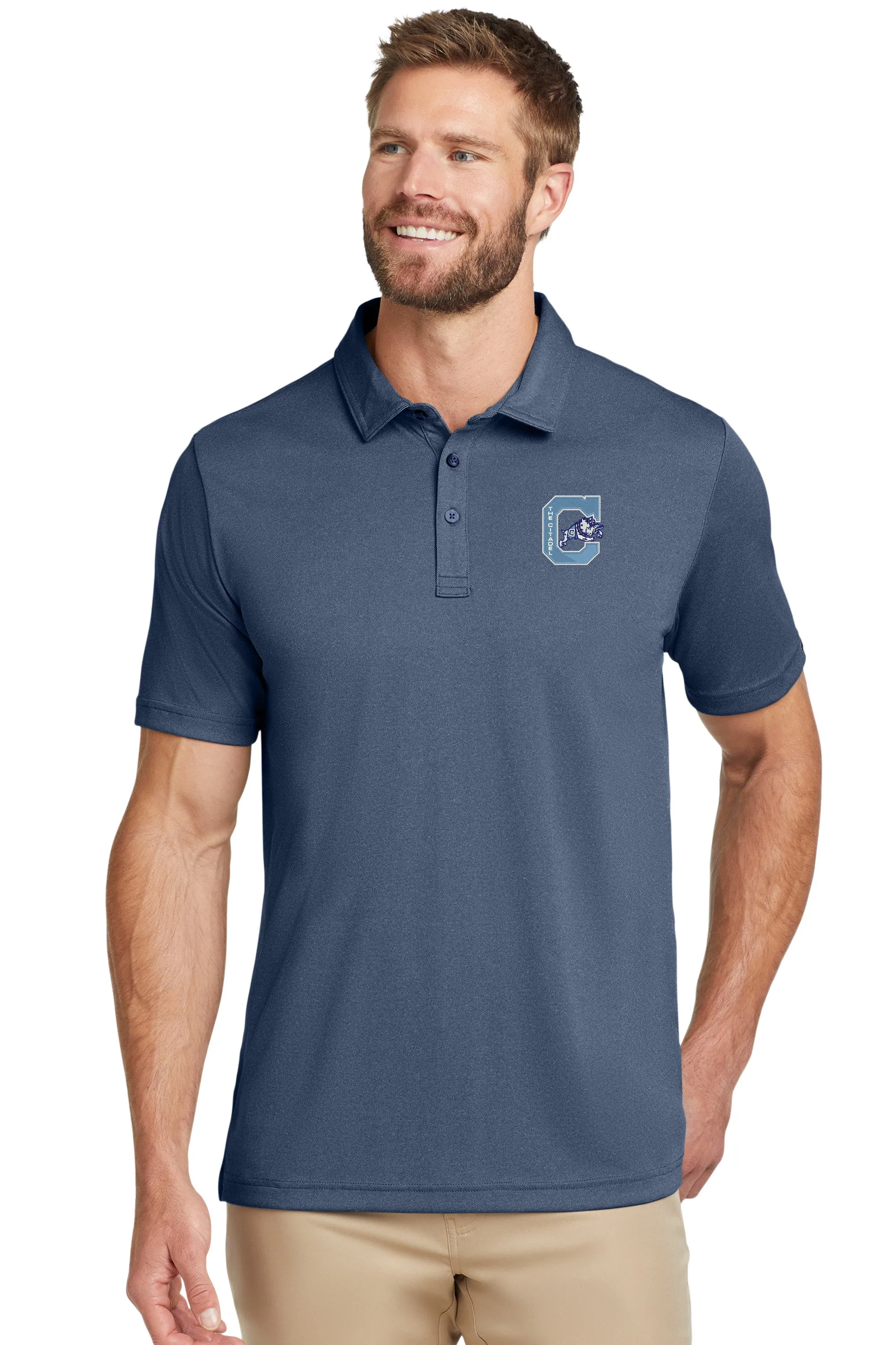 The Citadel, Jumping Bulldog, TravisMathew Golf Brand Performance Polo Shirt