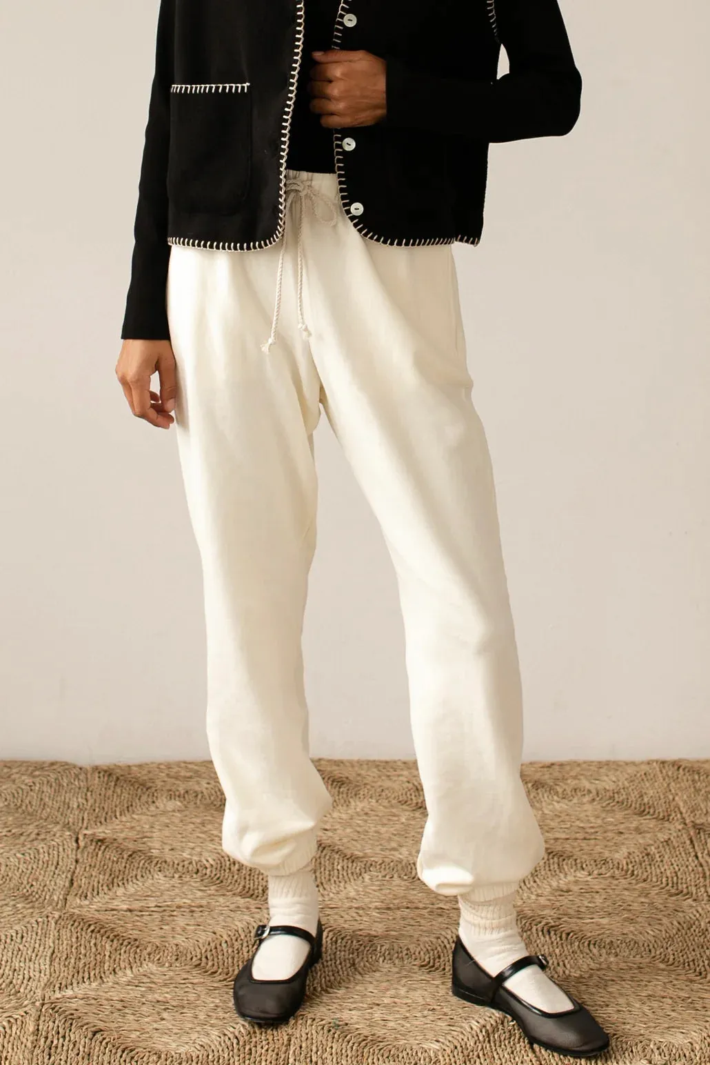 The Eco Terry Sweatpants, Creme