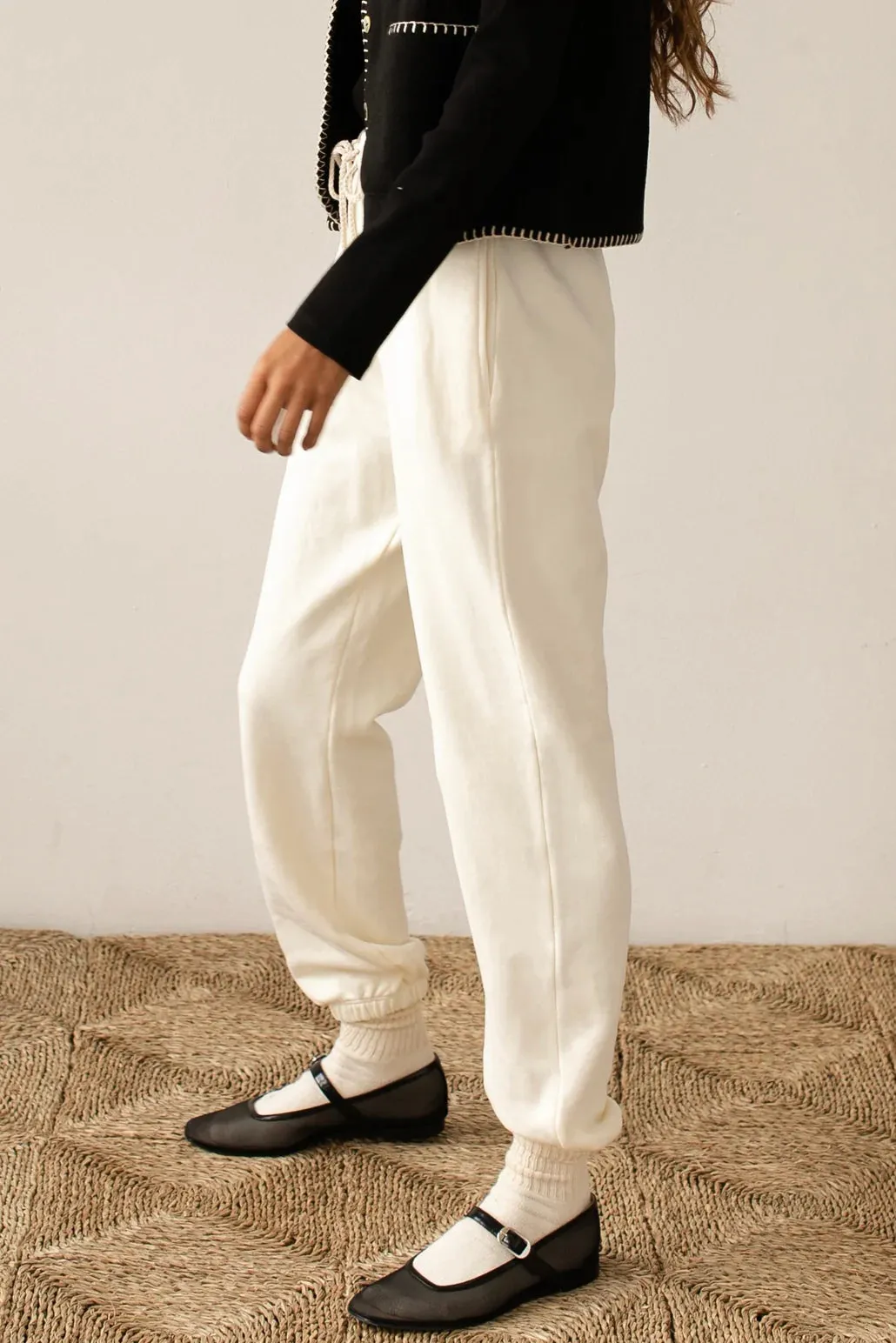 The Eco Terry Sweatpants, Creme