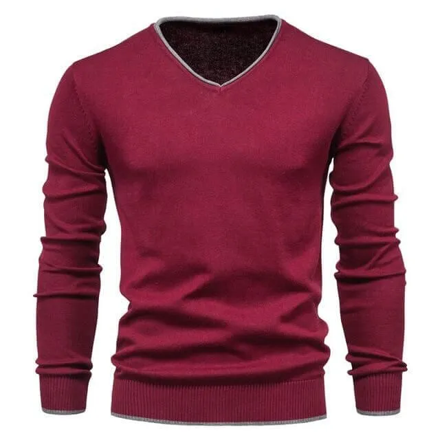 The Sterling V-neck Slim Fit Pullover Sweater - Multiple Colors