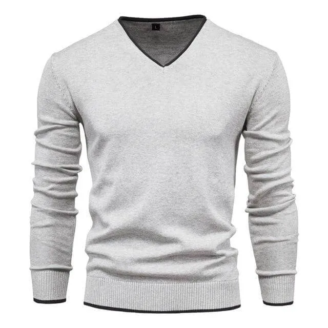 The Sterling V-neck Slim Fit Pullover Sweater - Multiple Colors