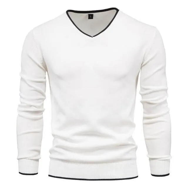 The Sterling V-neck Slim Fit Pullover Sweater - Multiple Colors