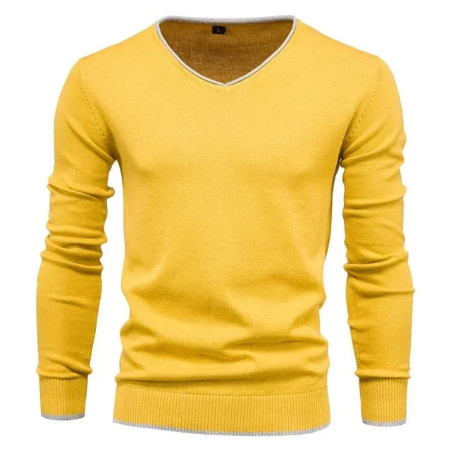 The Sterling V-neck Slim Fit Pullover Sweater - Multiple Colors