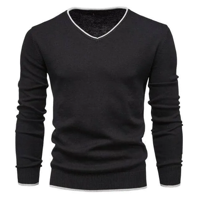 The Sterling V-neck Slim Fit Pullover Sweater - Multiple Colors