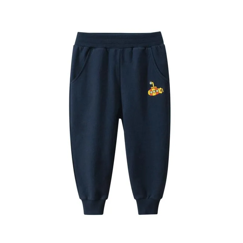 Toddler Boys Cartoon Transportation Sweatpants