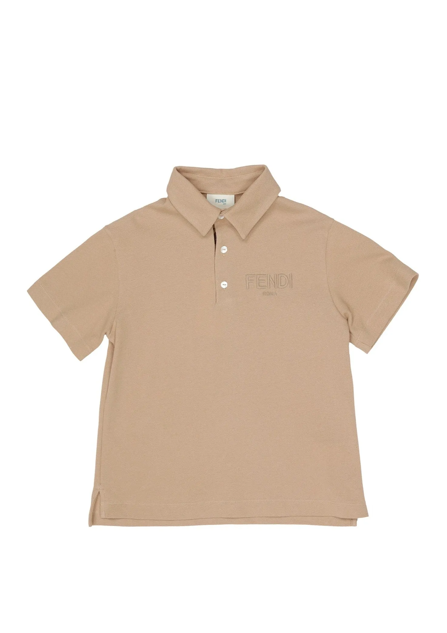 Toffee Short Sleeve Polo with FF Detail