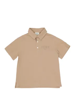 Toffee Short Sleeve Polo with FF Detail