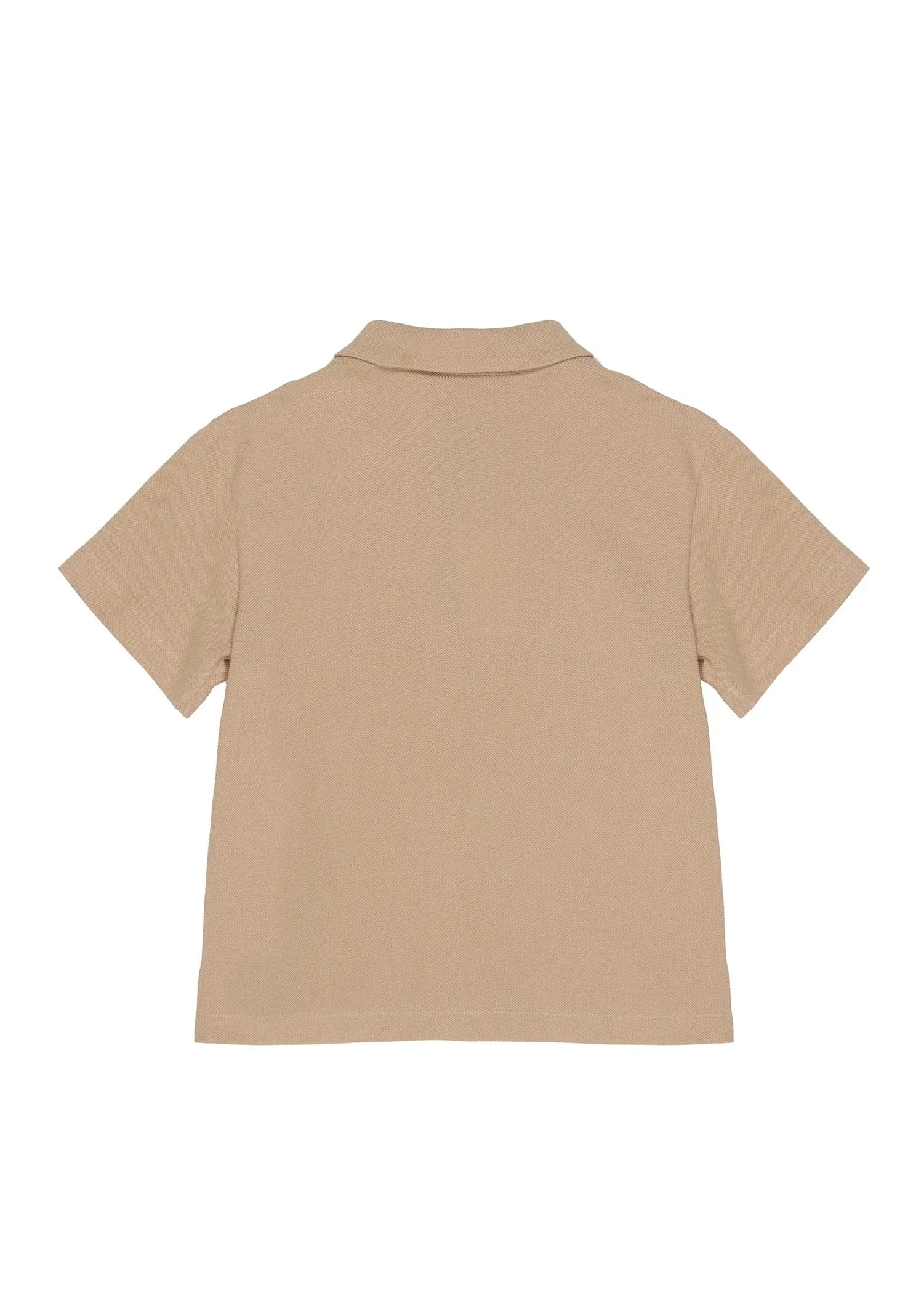 Toffee Short Sleeve Polo with FF Detail