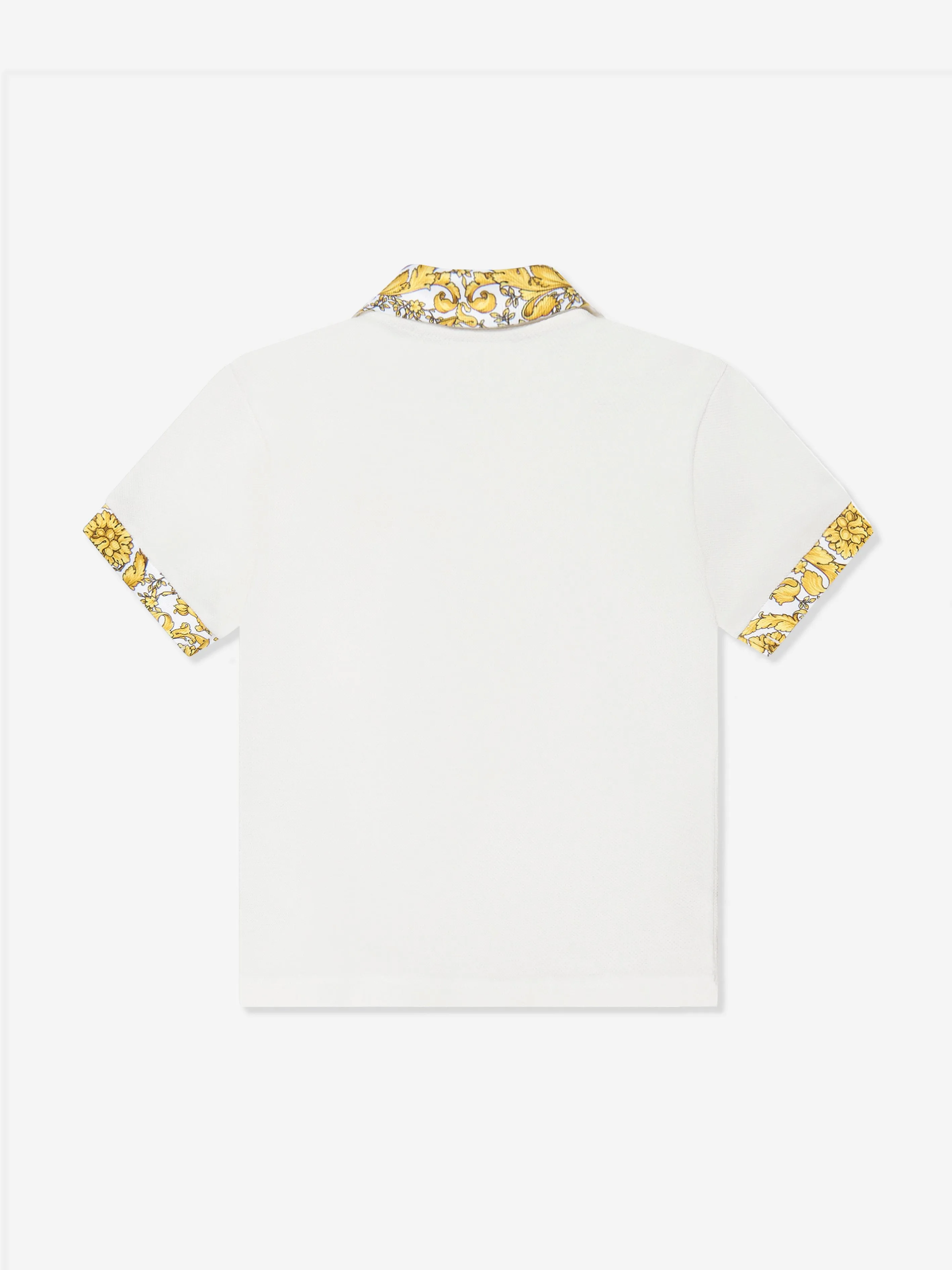 Versace Baby Boys Barocco Polo Shirt in White