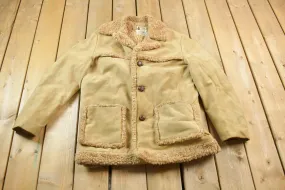 Vintage 1980s Fingerhut Fashions Western Outdoor Wear Faux Shearling Jacket