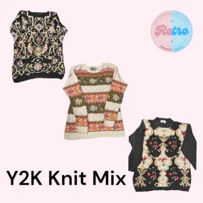 Vintage Style Y2K Knit Mix: 10 Pieces