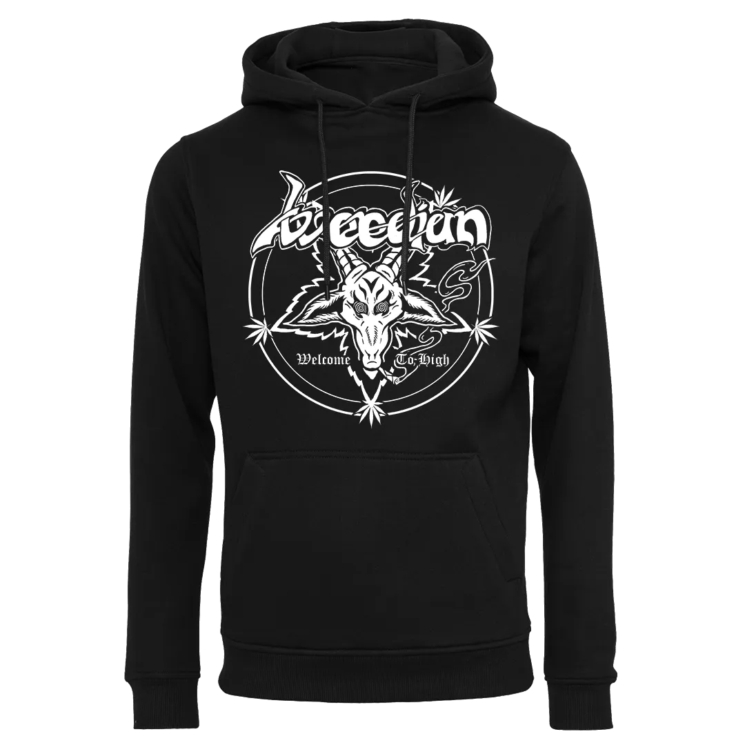 Weedian - Welcome To High White Logo Pullover Hoodie - Black