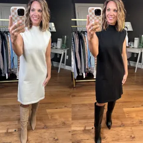 What's Not To Love Mock-Neck Sleeveless Knit Dress - Multiple Options