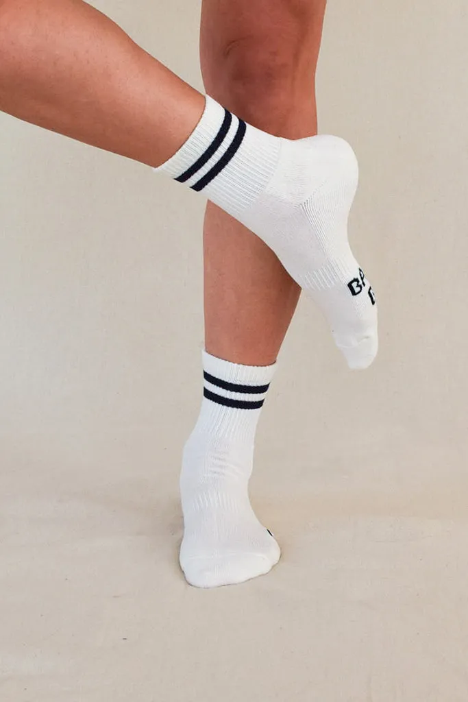 Women's Bamboo Cushion Crew Socks 3 Pack - White