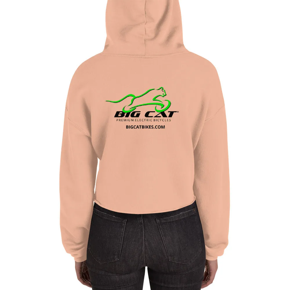 WOMEN'S PEACH CROPPED HOODIE - APPAREL | BIG CAT® PREMIUM ELECTRIC BICYCLES