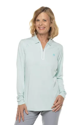 Women's Victory Lap Long Sleeve Golf Polo  |  Misty Aqua