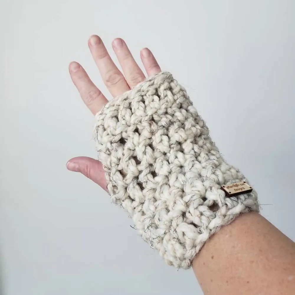 Wrist Warmers in Wheat, Hand Warmers