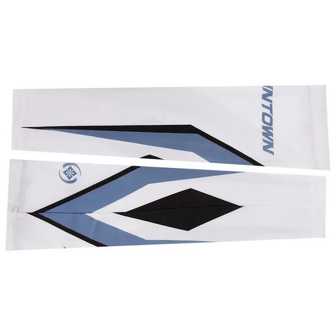 XINTOWN White Grey Arrows Cycling Arm Warmers