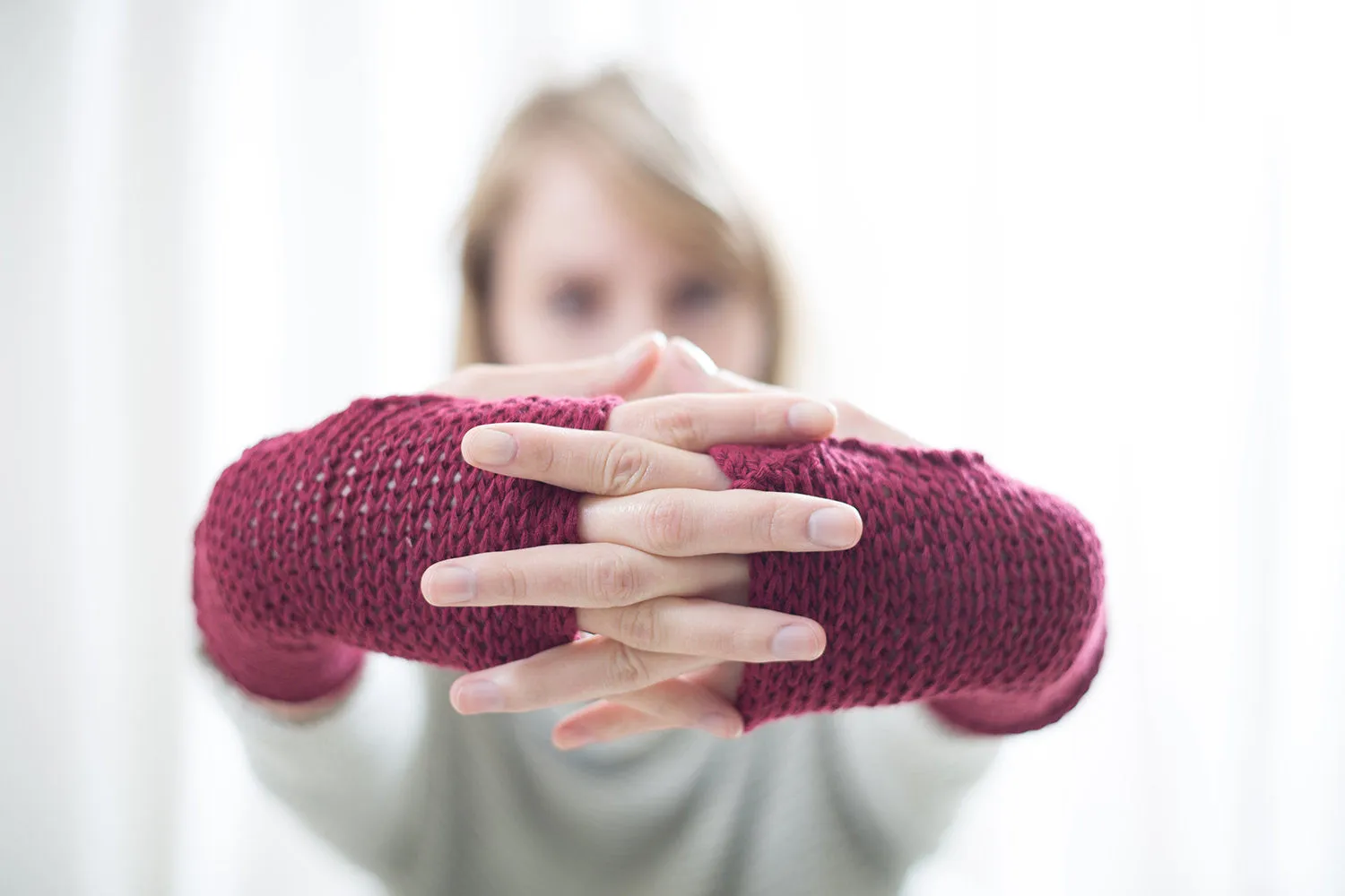 Yellow Mustard Fingerless Soy Mittens