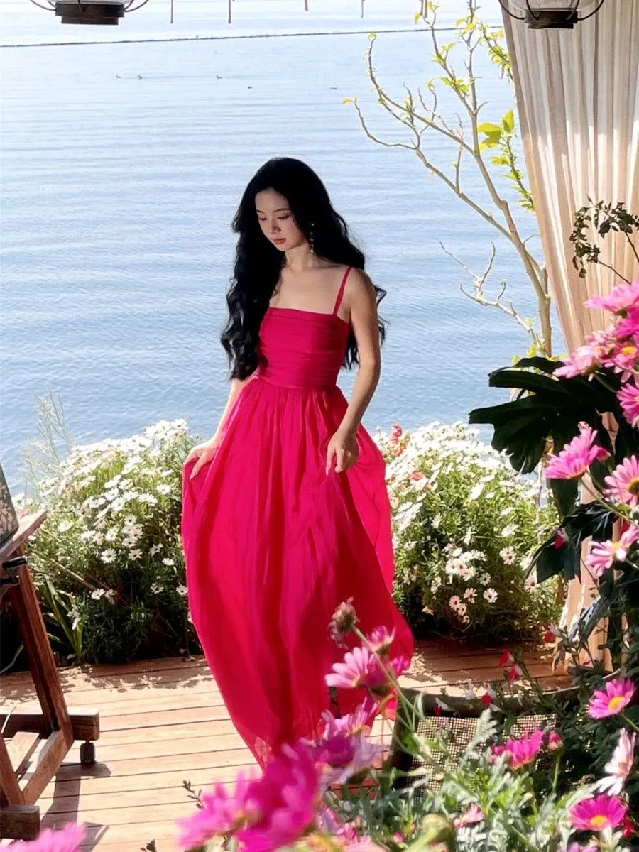 Zeus Hot Pink Maxi Dress